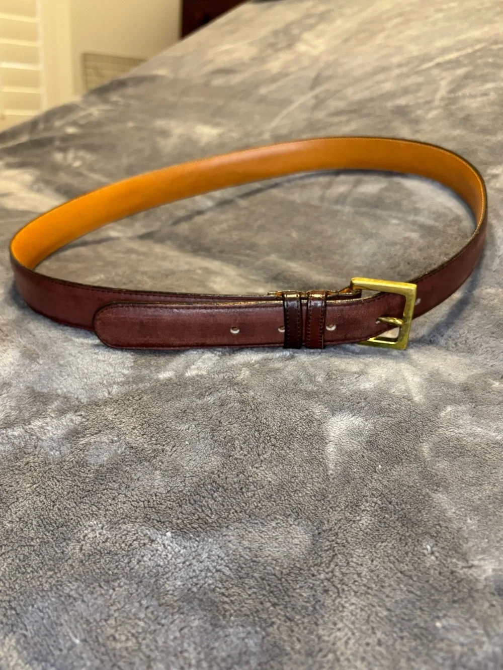 Vintage Coach Belt Style 7600 Glove Tanned Leather Brass Buckle Mens Size 36
